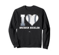 I Heart Baseball Stitch Brewer Sweatshirt - Minimalist Print Men Women - T-Shirt, Sweatshirt, Hoodie