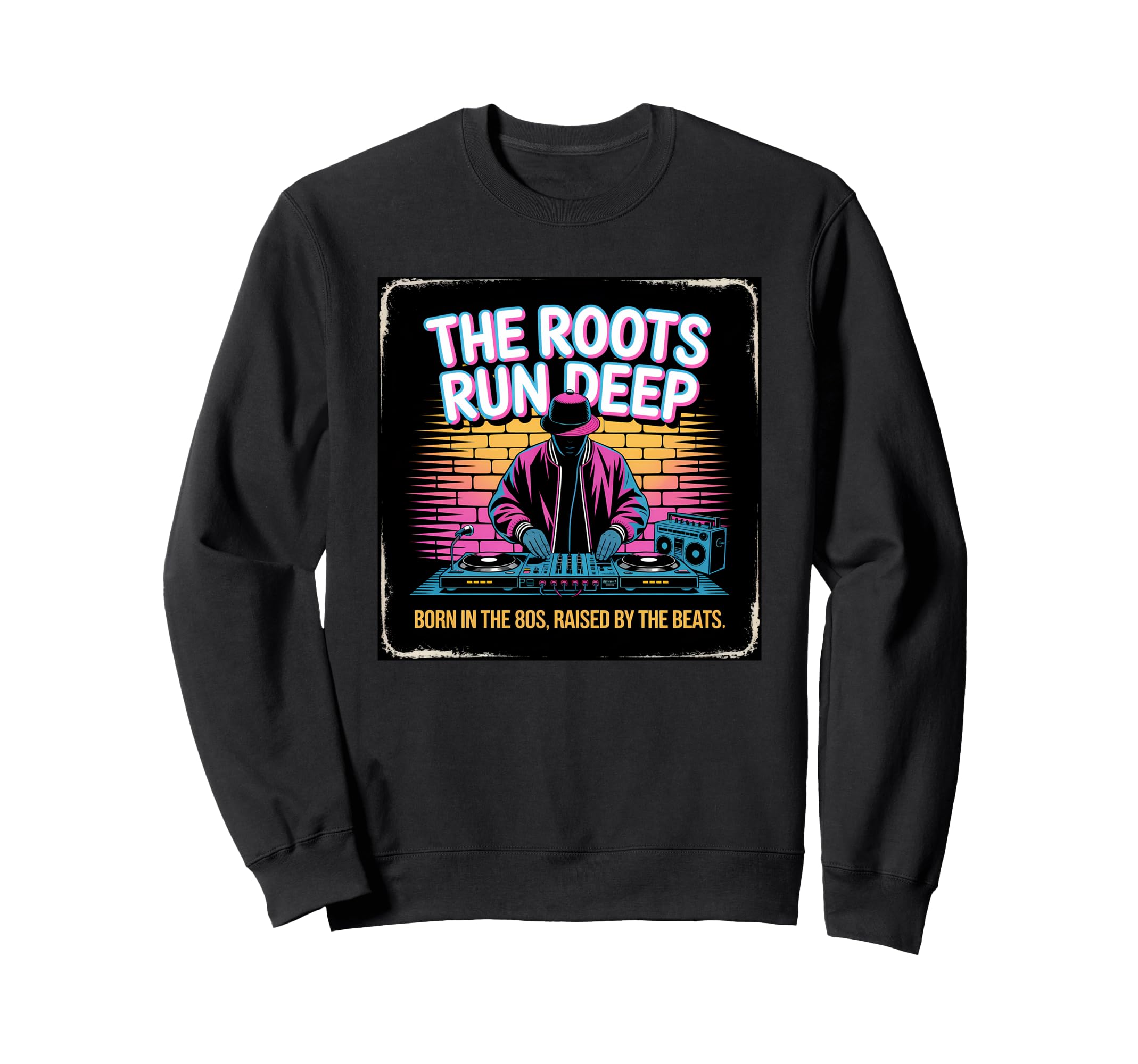 Old School Beats Heritage Rapper Music Sweatshirt - Minimalist Print Unisex - T-Shirt, Sweatshirt, Hoodie