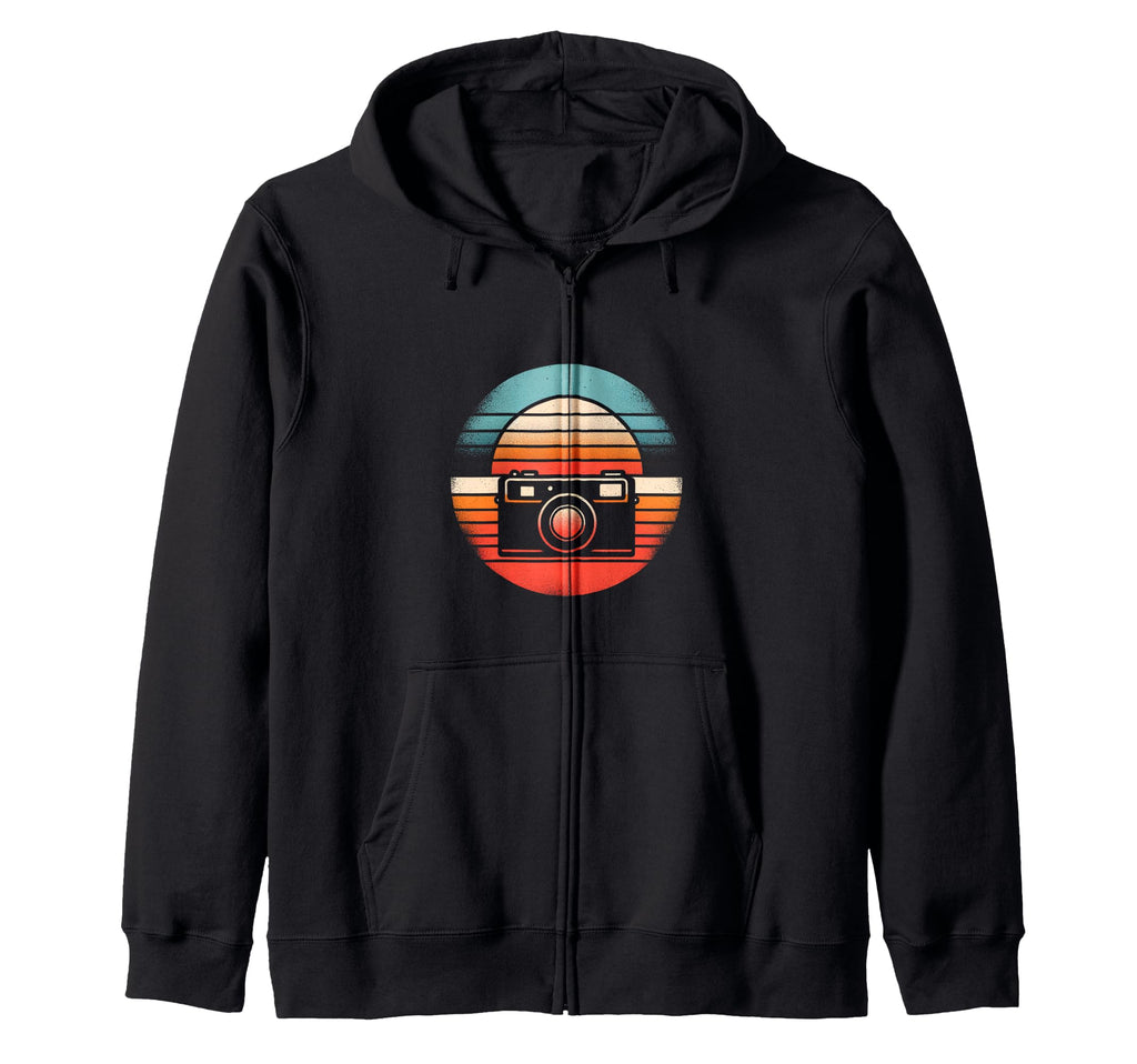 Camera Sunset Sweatshirt - Minimalist Print for Adults - T-Shirt, Sweatshirt, Hoodie