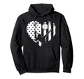 American Usa Flag Volleyball Distressed Hoodie - Streetwear Style Unisex - T-Shirt, Sweatshirt, Hoodie
