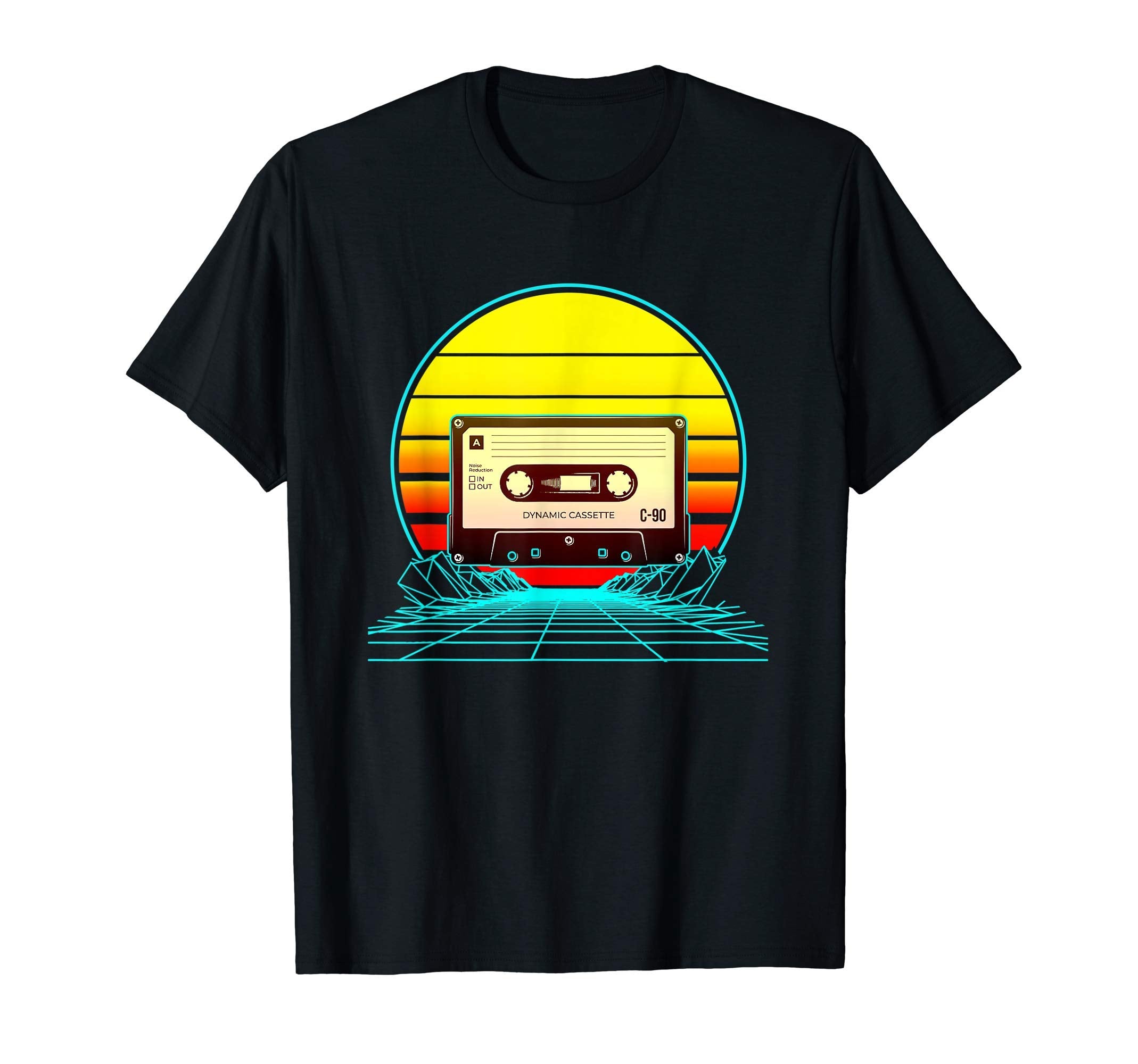 Sunset Cassette Tape T-Shirt - Minimalist Print Men Women - T-Shirt, Sweatshirt, Hoodie