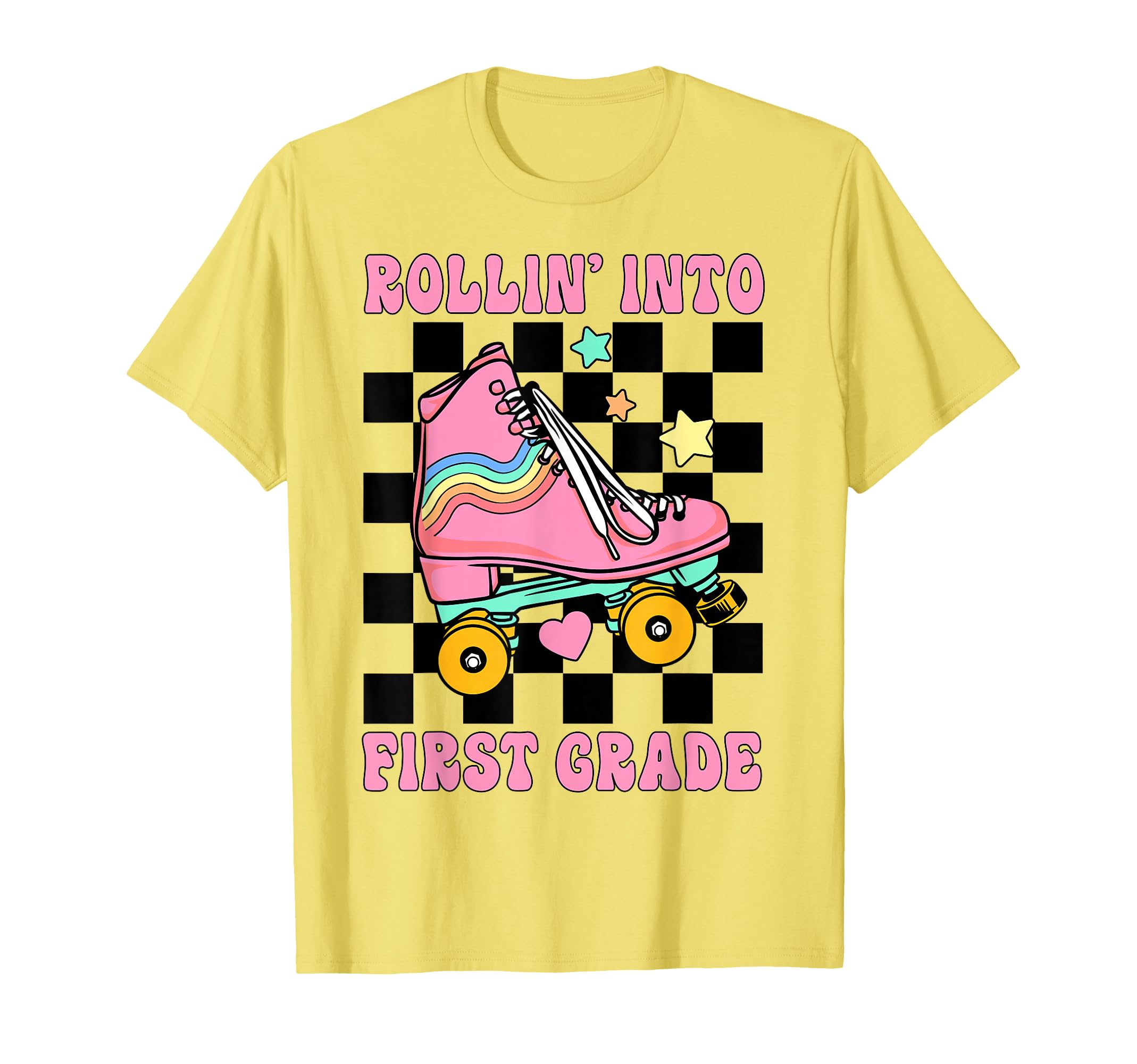 Rolling Into First Grade Roller Skates T-Shirt - Novelty Apparel Unisex - T-Shirt, Sweatshirt, Hoodie