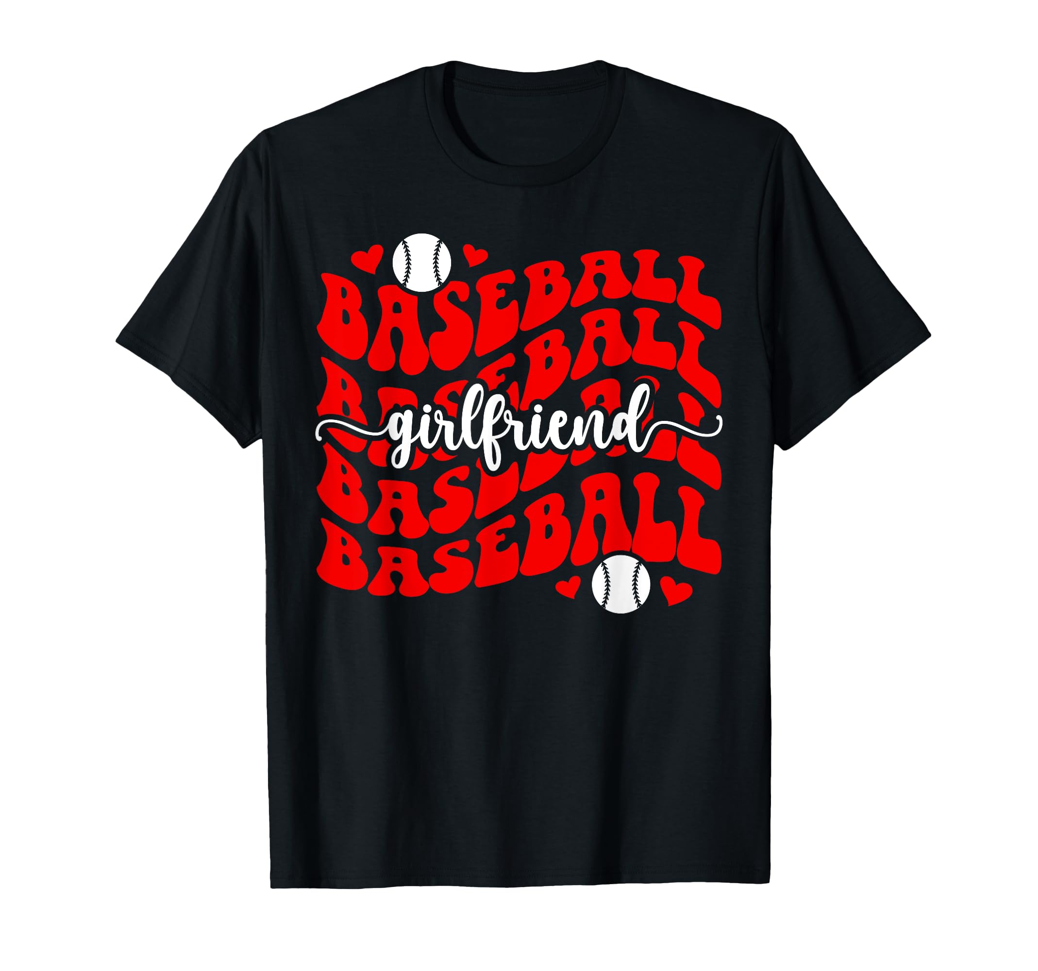 Baseball Girlfriend Groovy Girlfriend T-Shirt - Custom Art Print Unisex - T-Shirt, Sweatshirt, Hoodie