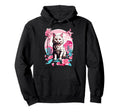 Anime Cat Japanese Aesthetic Japan Cherry Hoodie - Minimalist Print Unisex - T-Shirt, Sweatshirt, Hoodie