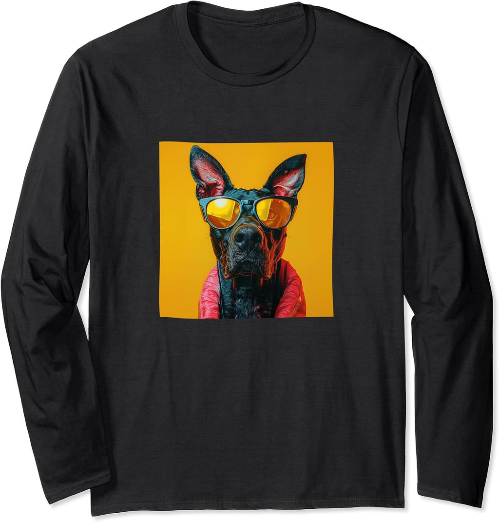 Doberman Sunglasses Retro Colorful Merch - Adult & Kids T-Shirts, Sweatshirts & Hoodies apparel design preview 1