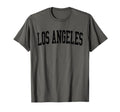 Los Angeles Ca Distressed Black Varsity T-Shirt - Graphic Print Unisex - T-Shirt, Sweatshirt, Hoodie