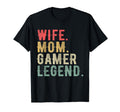 Wife Mom Gamer Legend Funny Mothers Day T-Shirt - Minimalist Print Unisex - T-Shirt, Sweatshirt, Hoodie