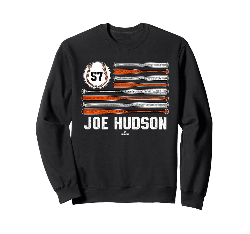 Baseball American Flag Joe Hudson New Sweatshirt - Unique Graphic Unisex - T-Shirt, Sweatshirt, Hoodie