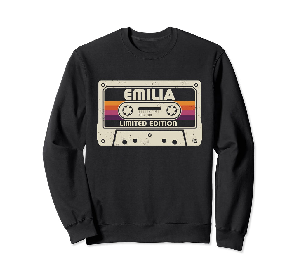 Emilia First Name Cassette Tape Sweatshirt - Unique Graphic Men Women - T-Shirt, Sweatshirt, Hoodie
