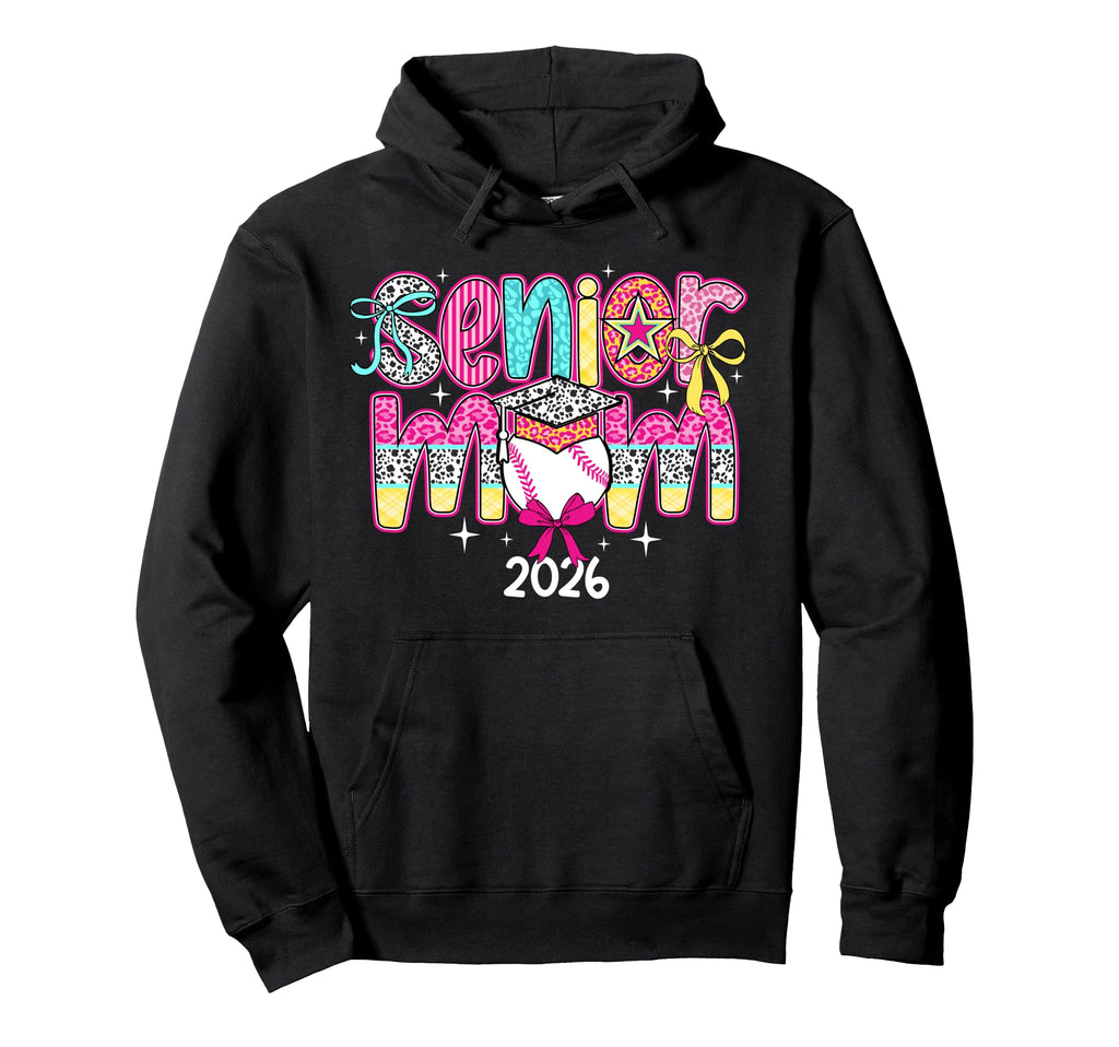 Baseball Senior Mom 2026 Baseball Hoodie - Casual Everyday Wear Unisex - T-Shirt, Sweatshirt, Hoodie
