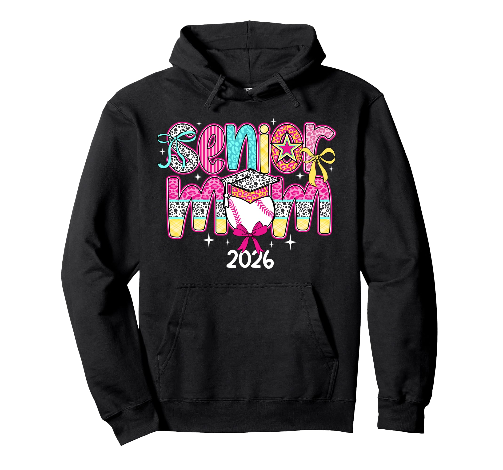 Baseball Senior Mom 2026 Baseball Hoodie - Casual Everyday Wear Unisex - T-Shirt, Sweatshirt, Hoodie