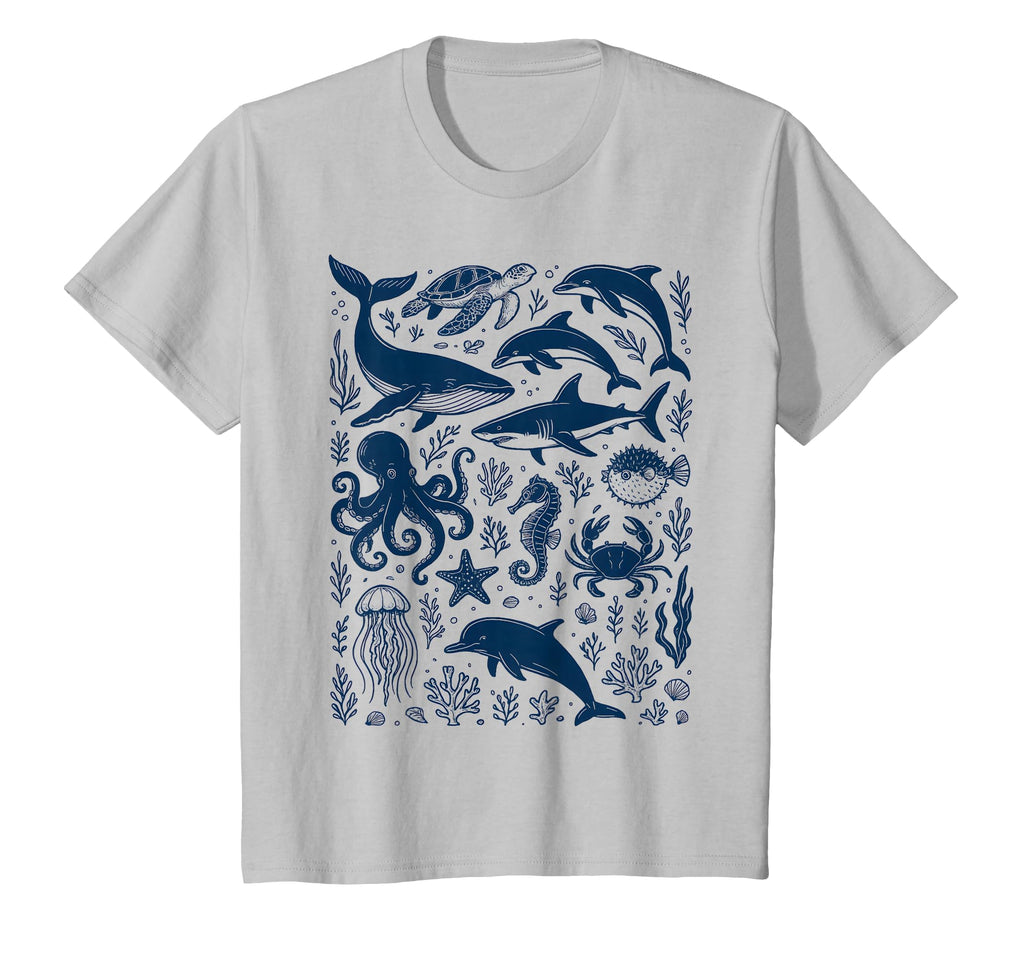 Ocean Life Sea Aesthetic Dolphin T-Shirt - Aesthetic Graphic for Adults - T-Shirt, Sweatshirt, Hoodie