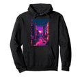 Japanese City Indie Aesthetic Glitch Art Hoodie - Custom Art Print Unisex - T-Shirt, Sweatshirt, Hoodie