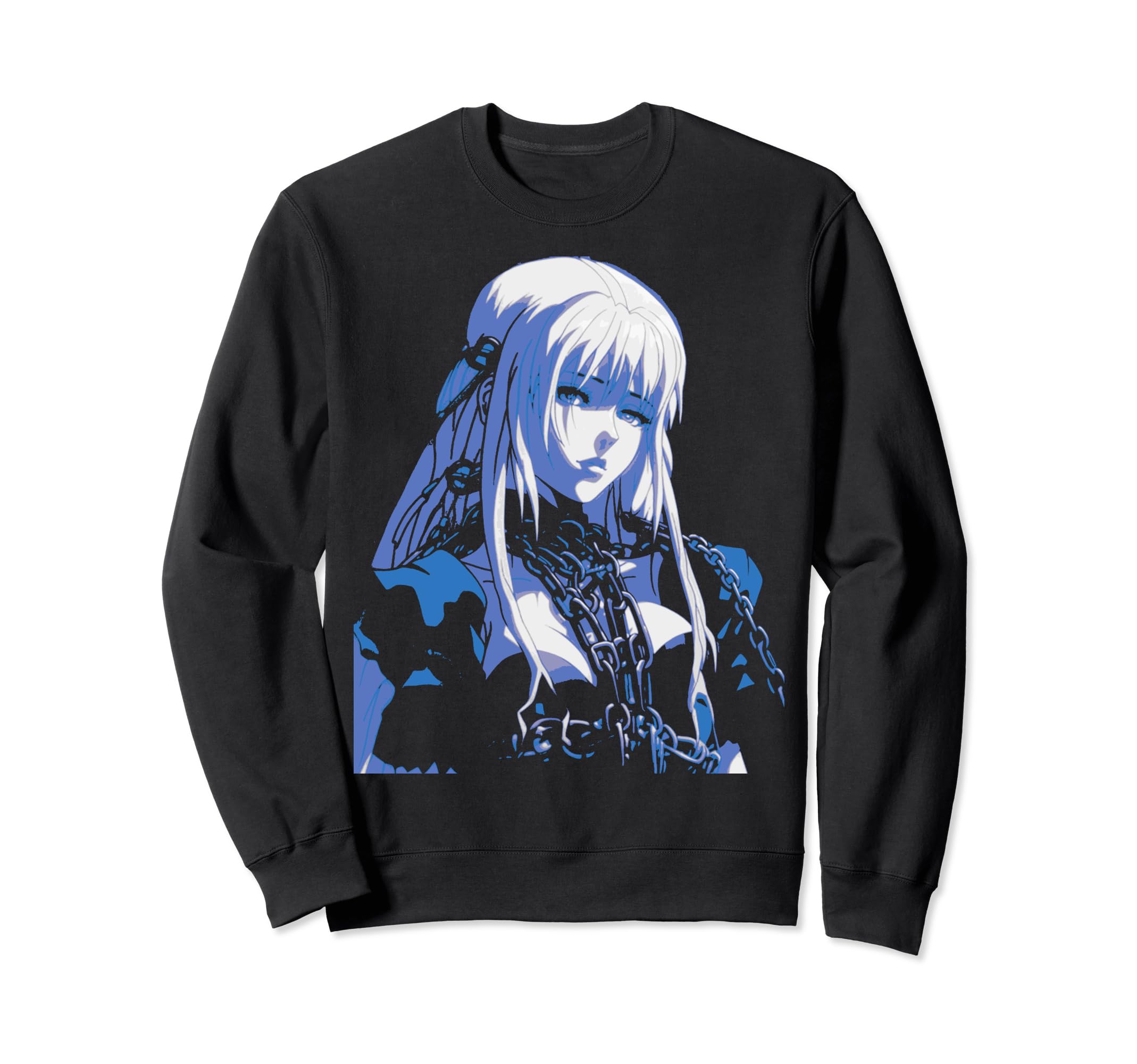 Aesthetic Sad Anime Goth Soft Sweatshirt - Unique Graphic for Adults - T-Shirt, Sweatshirt, Hoodie