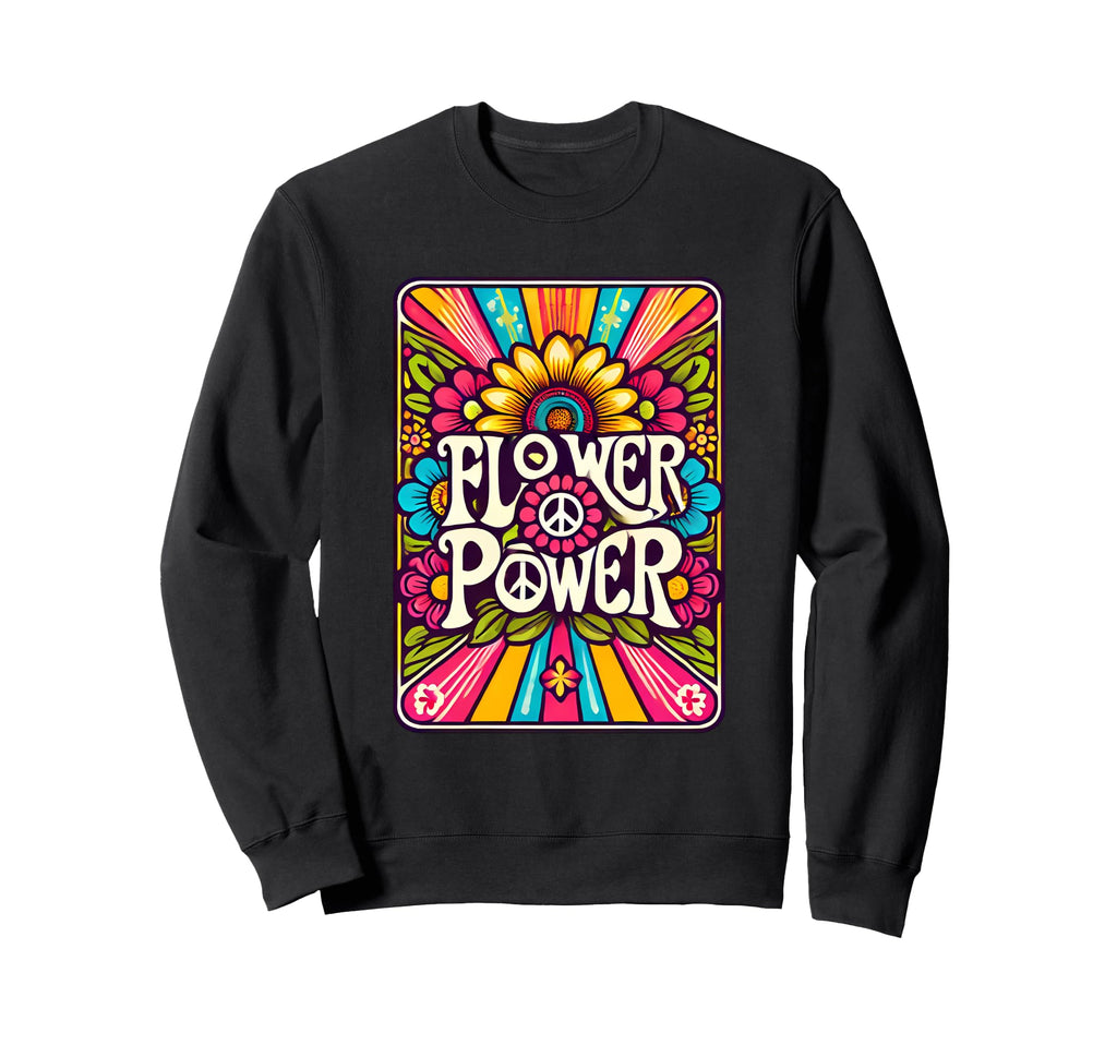 1960S Nostalgia Flower Power Groovy Sweatshirt - Aesthetic Graphic Unisex - T-Shirt, Sweatshirt, Hoodie