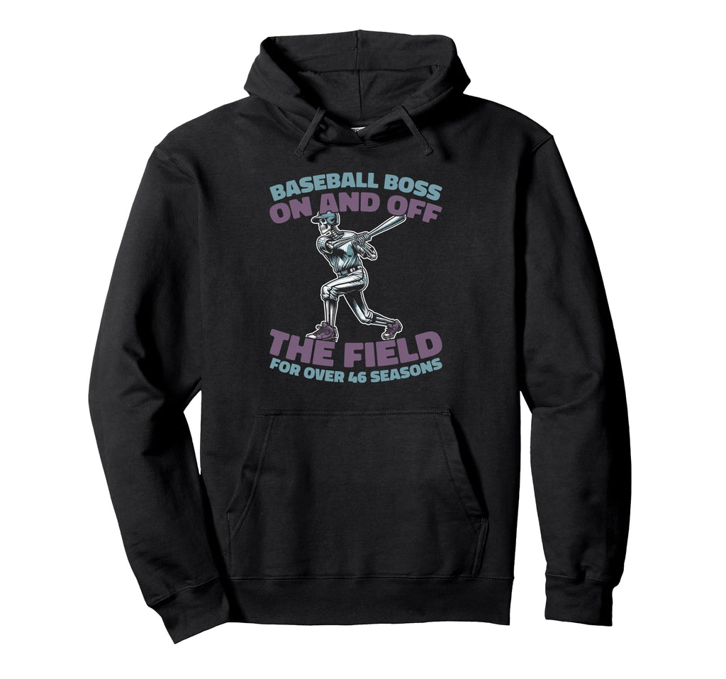 46Th Birthday Baseballer Player Hoodie - Casual Everyday Wear Men Women - T-Shirt, Sweatshirt, Hoodie
