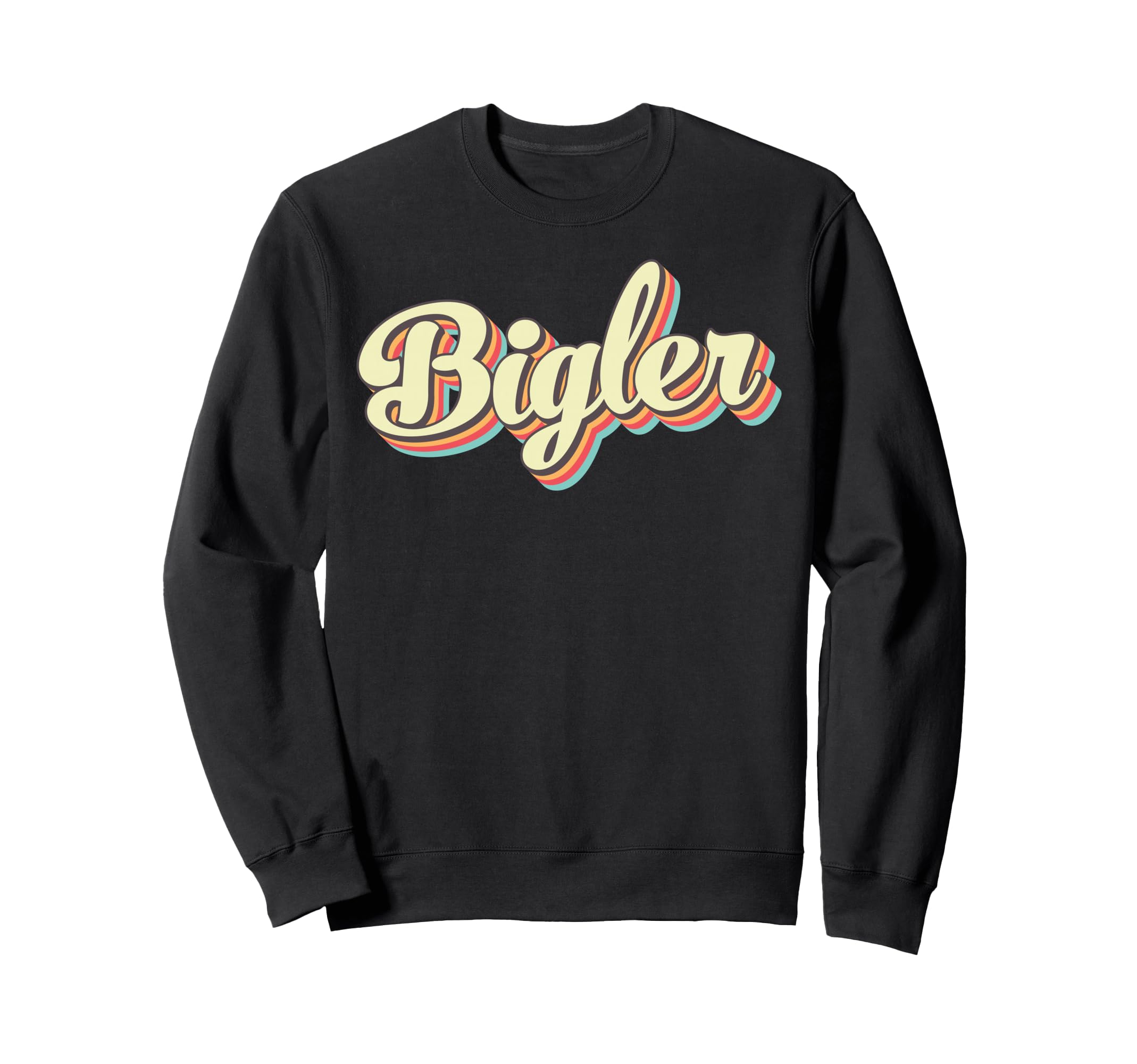 Bigler Art Baseball Font Sweatshirt - Novelty Apparel for Adults - T-Shirt, Sweatshirt, Hoodie
