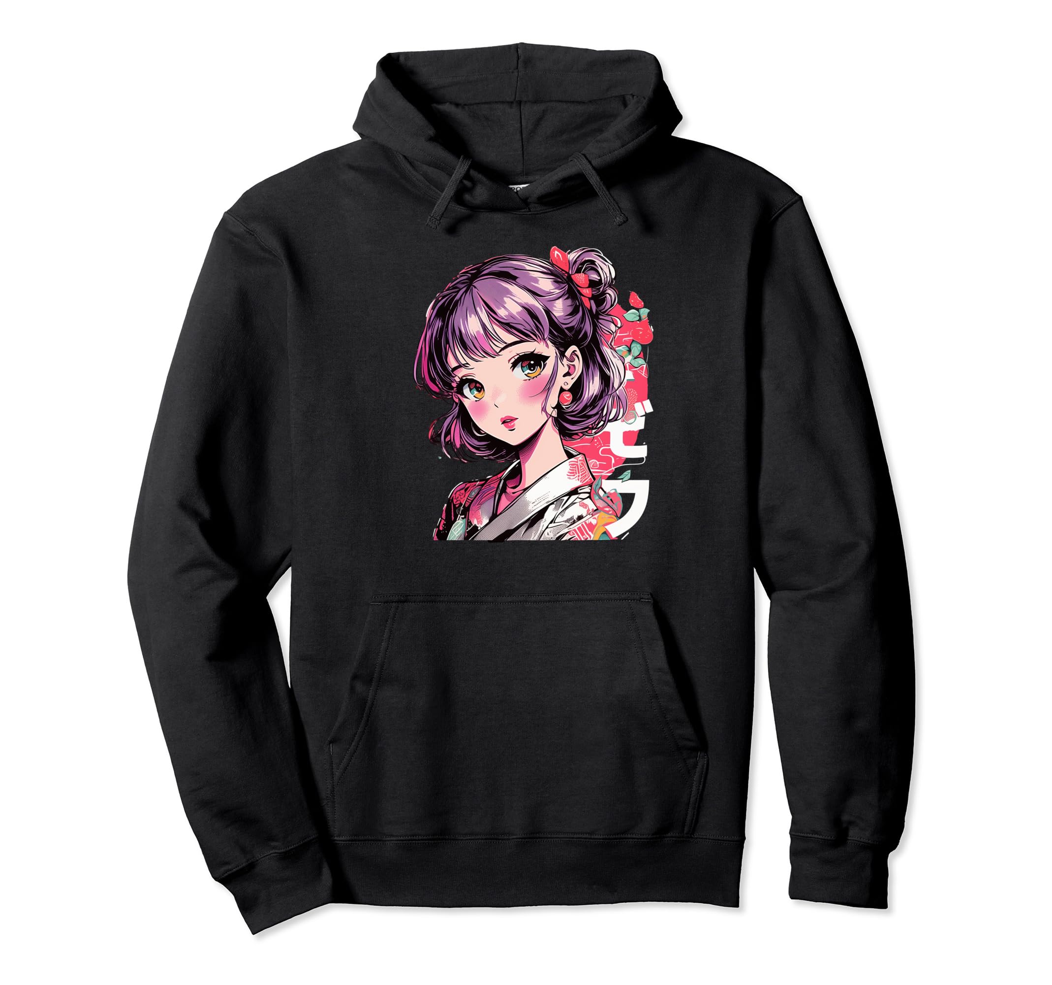 Anime Goth Grunge Demon Waifu Horror Hoodie - Novelty Apparel for Adults - T-Shirt, Sweatshirt, Hoodie