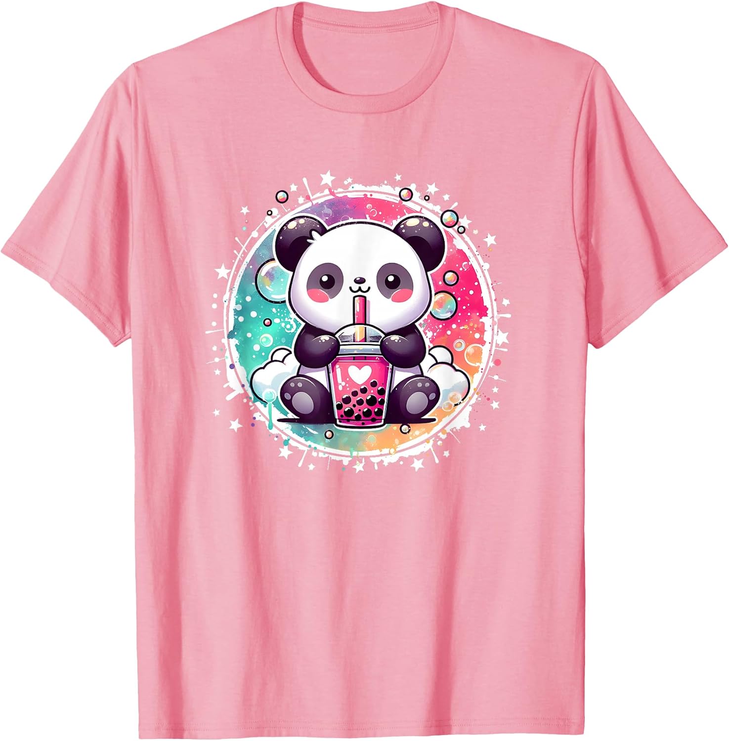 Cute Anime Panda Boba Tea Aesthetic Kawaii Clothes - Adult & Kids T-Shirts, Sweatshirts & Hoodies apparel design preview 1