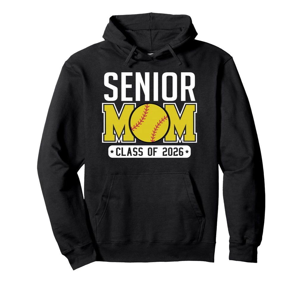 Senior Mom Class 2026 Baseball Hoodie - Casual Everyday Wear for Adults - T-Shirt, Sweatshirt, Hoodie