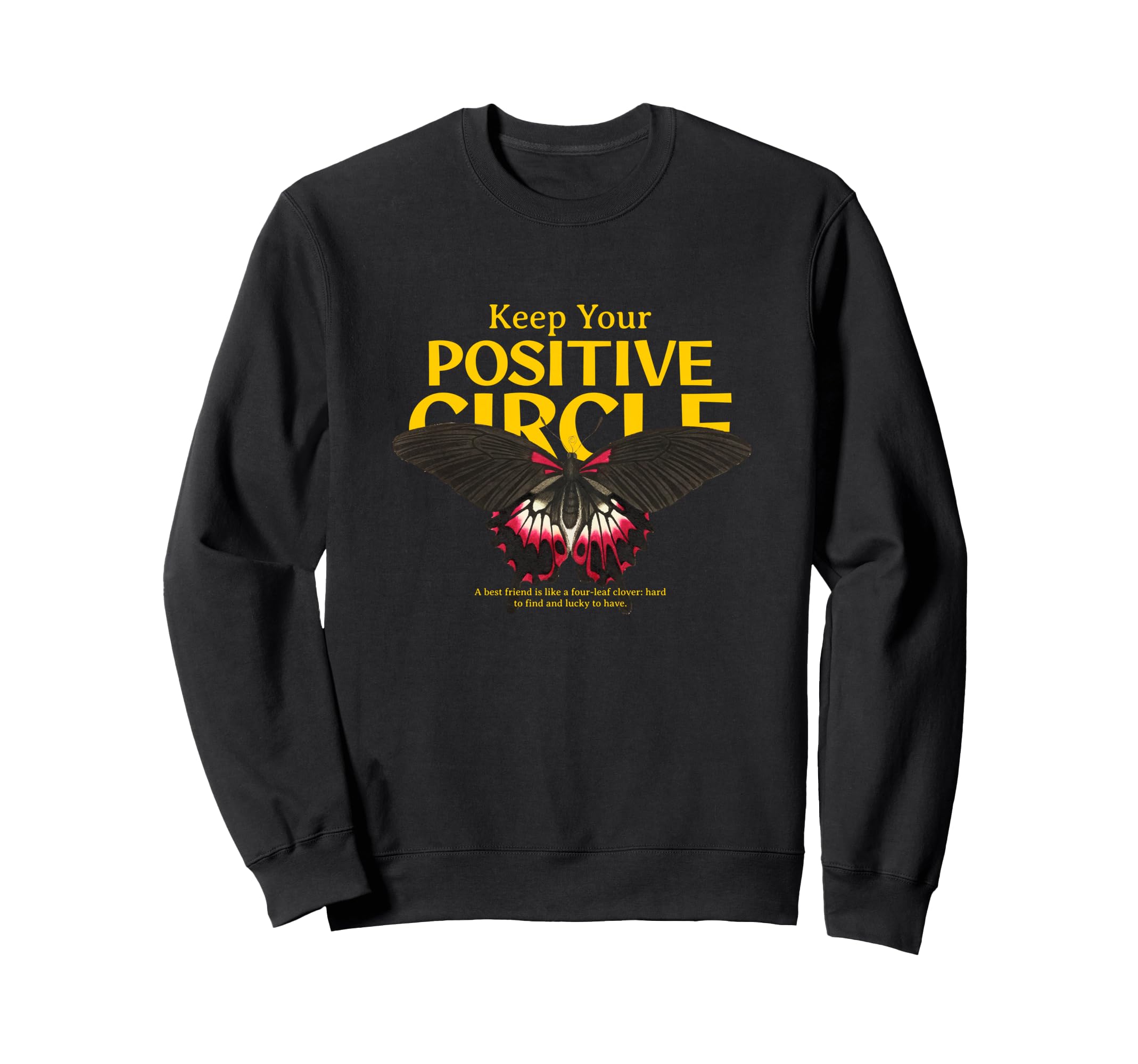 Butterfly Positive Y2K Grunge Sweatshirt - Fun Novelty Design Men Women - T-Shirt, Sweatshirt, Hoodie