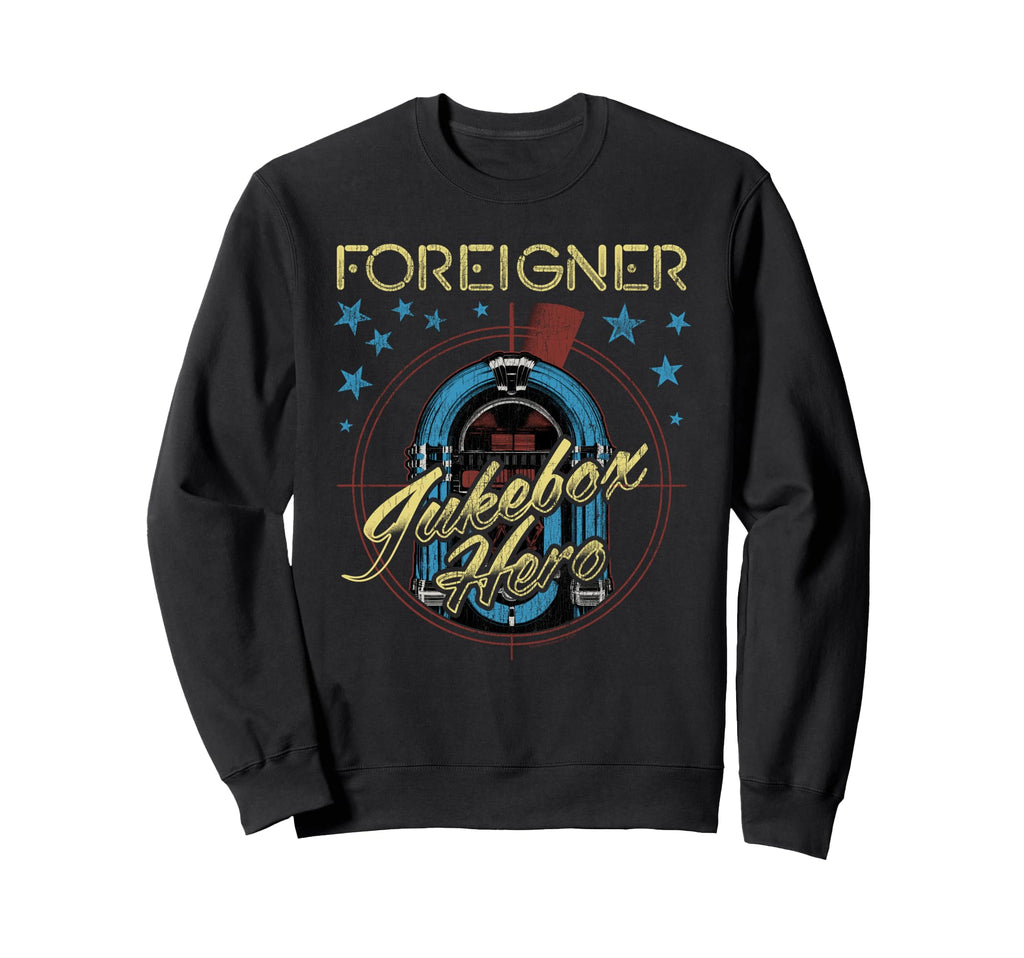 Foreigner Jukebox Hero Stars Band Sweatshirt - Unique Graphic Unisex - T-Shirt, Sweatshirt, Hoodie