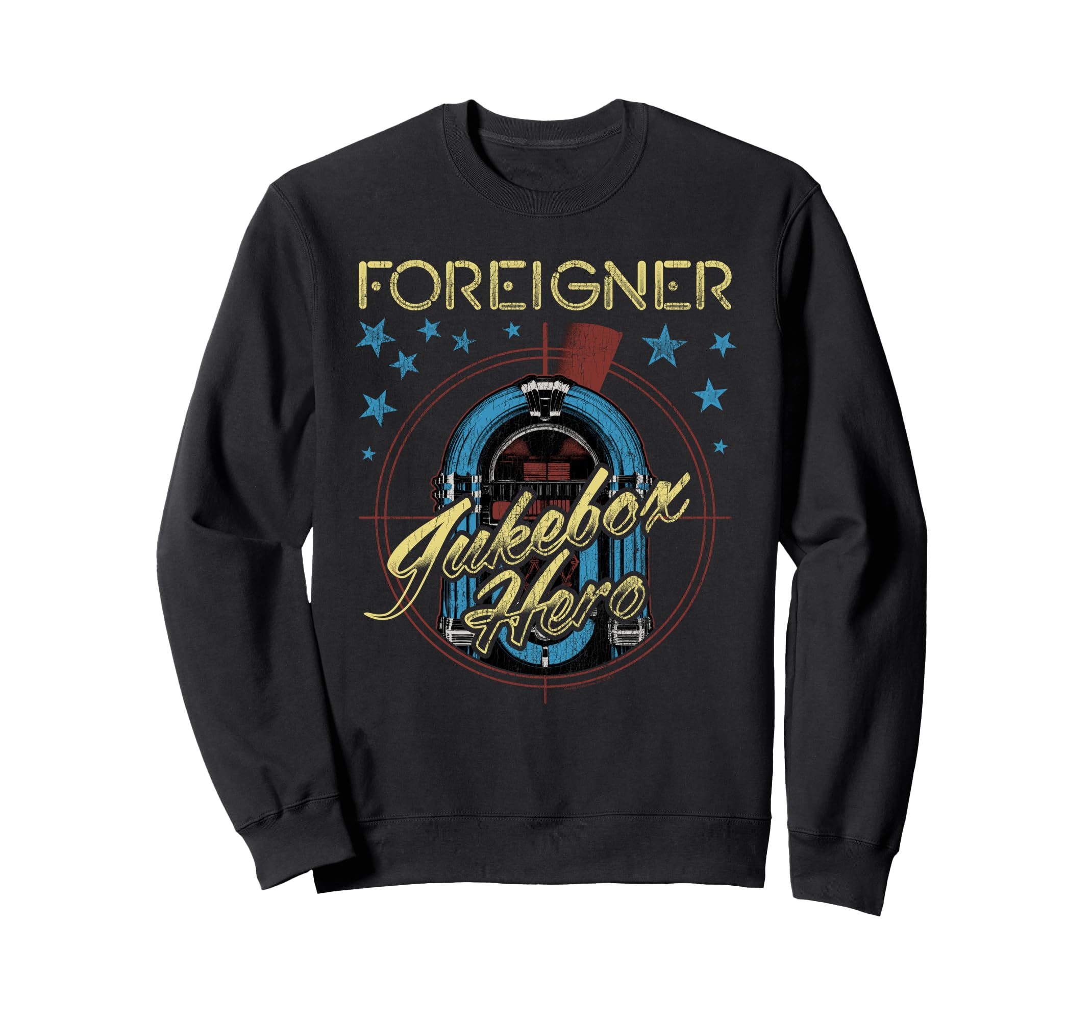 Foreigner Jukebox Hero Stars Band Sweatshirt - Unique Graphic Unisex - T-Shirt, Sweatshirt, Hoodie