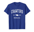 Crawford Ne Athletic Sports Js01 T-Shirt - Fun Novelty Design for Adults - T-Shirt, Sweatshirt, Hoodie