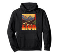 Zion National Park Distressed 90S Hoodie - Casual Everyday Wear Men Women - T-Shirt, Sweatshirt, Hoodie