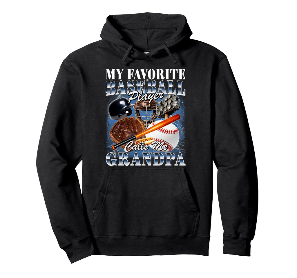 Baseball Player Calls Me Grandpa 90S Hoodie - Trendy Graphic for Adults - T-Shirt, Sweatshirt, Hoodie