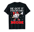 He Got It From His Mom Tball Player T-Shirt - Custom Art Print for Adults - T-Shirt, Sweatshirt, Hoodie