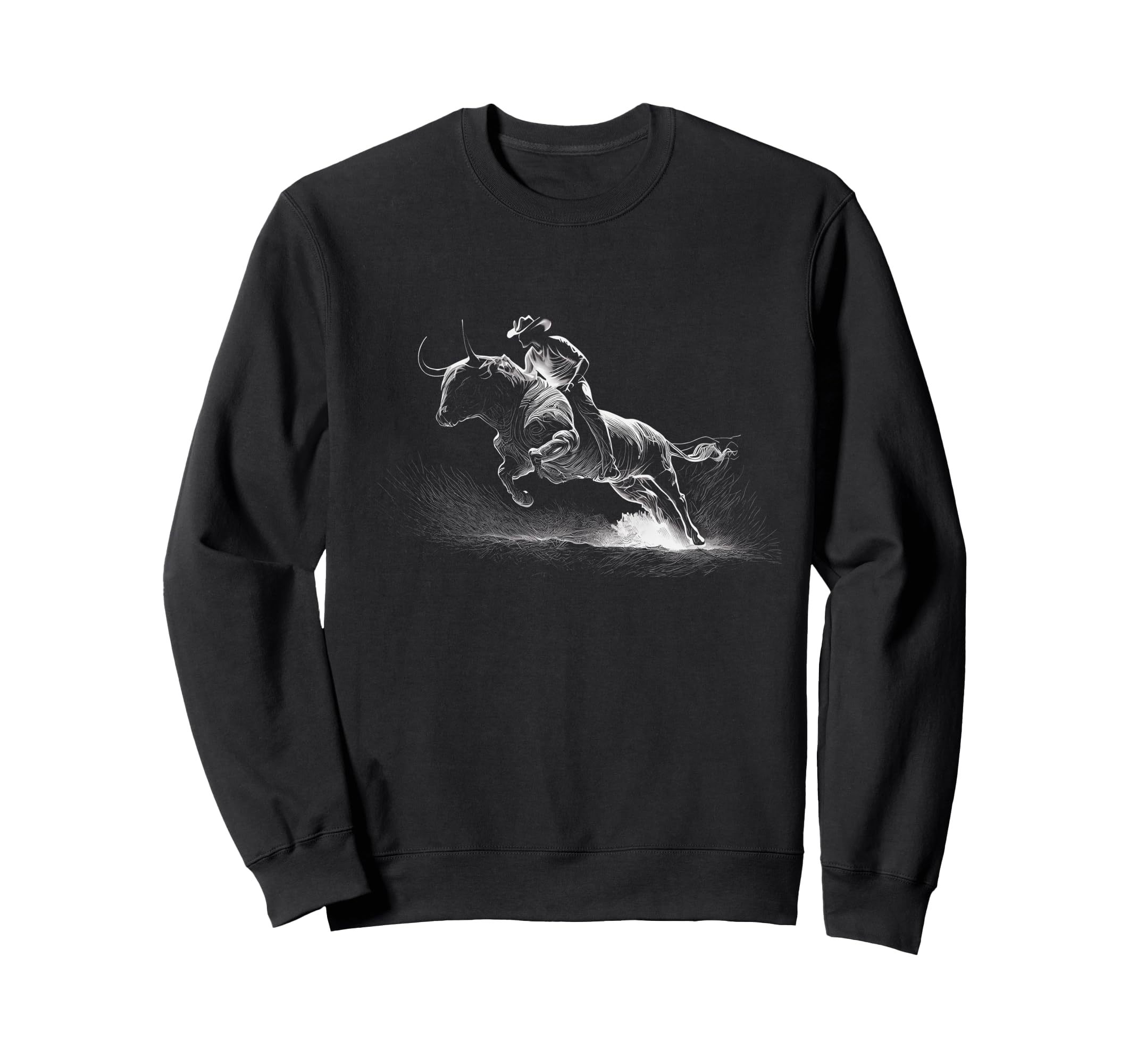 Cowboy Rodeo Horse Riding Usa Cowboy Sweatshirt - Trendy Graphic for Adults - T-Shirt, Sweatshirt, Hoodie