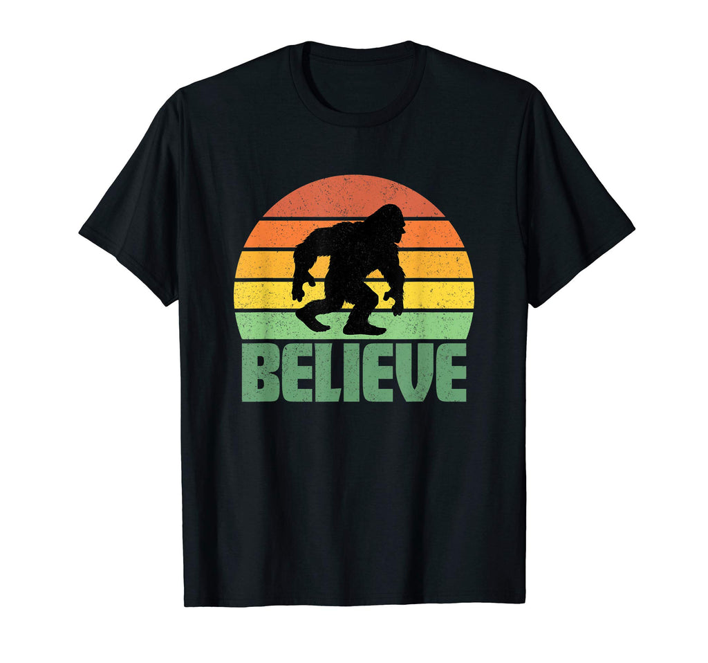 Believe Bigfoot Yeti Funny Sunset Gift T-Shirt - Aesthetic Graphic Unisex - T-Shirt, Sweatshirt, Hoodie
