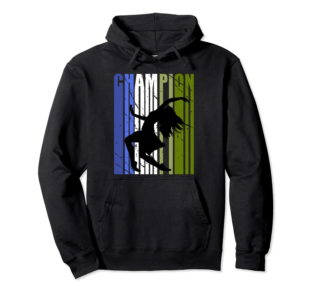 Blue And Green Dance Birthday Distressed Hoodie - Novelty Apparel Men Women - T-Shirt, Sweatshirt, Hoodie