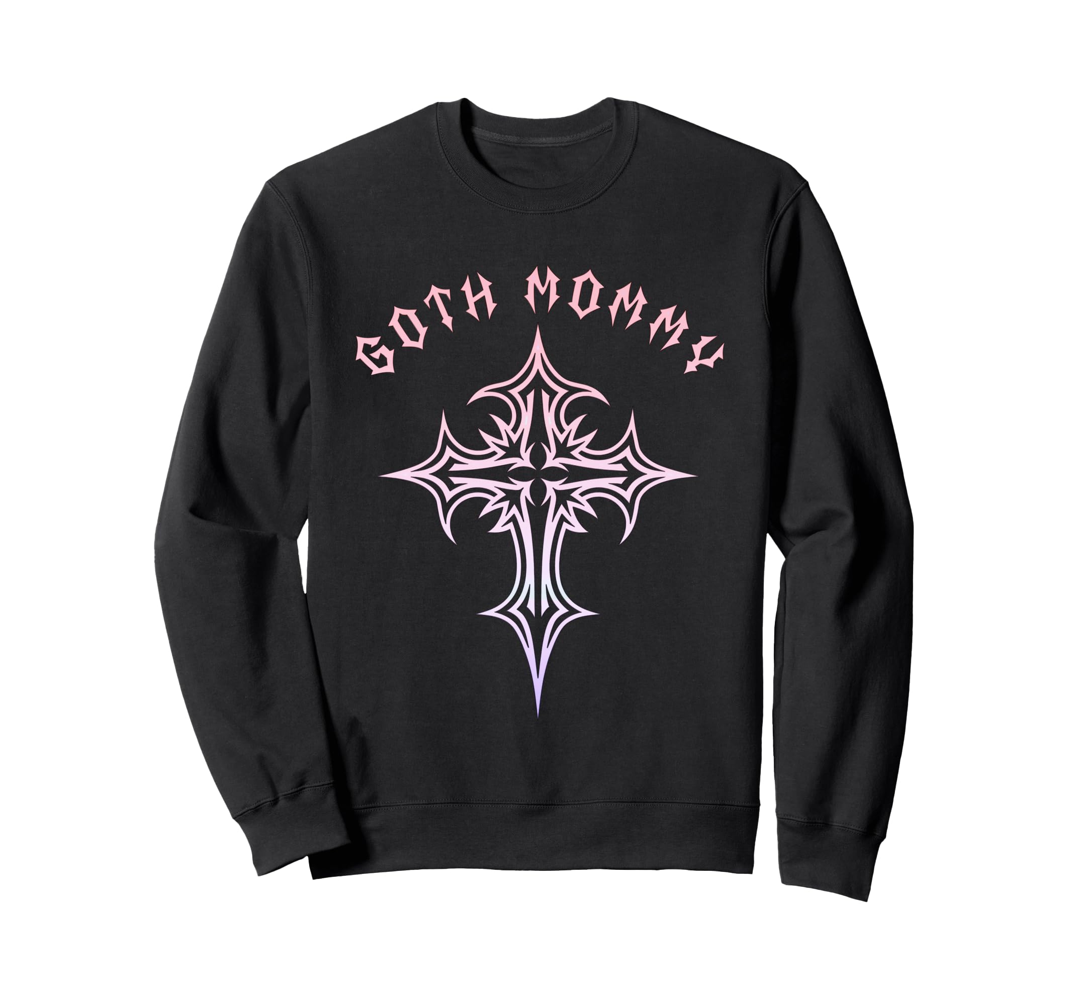Goth Mommy Gothic Cross Y2K Sweatshirt - Casual Everyday Wear Men Women - T-Shirt, Sweatshirt, Hoodie
