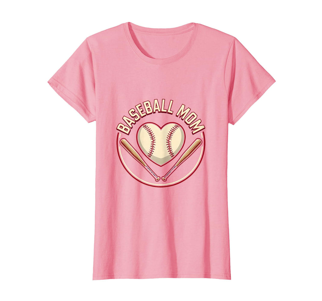 Baseball Mom Heart Proud Sports Parent T-Shirt - Minimalist Print Men Women - T-Shirt, Sweatshirt, Hoodie