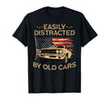 Easily Distracted Old Cars Us Flag T-Shirt - Custom Art Print Men Women - T-Shirt, Sweatshirt, Hoodie