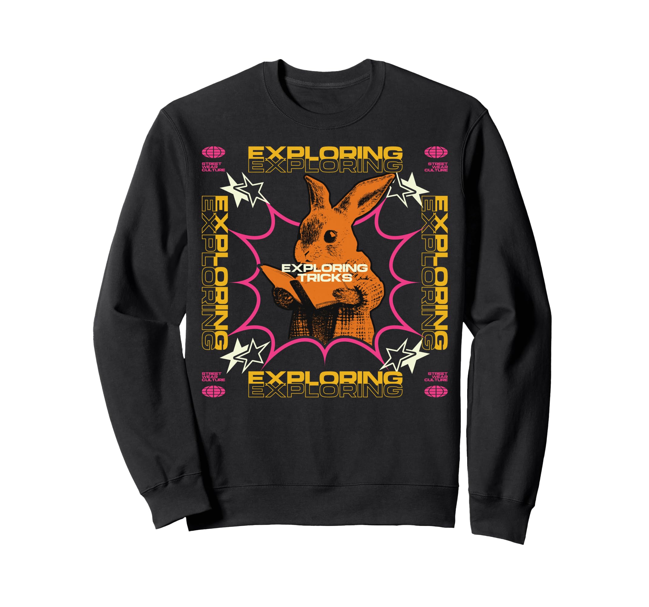 Y2K Rabbit Bold Urban Graffiti Aesthetic Sweatshirt - Unique Graphic Unisex - T-Shirt, Sweatshirt, Hoodie