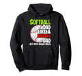 Softball Dad Like Baseball Dad Bigger Hoodie - Casual Everyday Wear Unisex - T-Shirt, Sweatshirt, Hoodie
