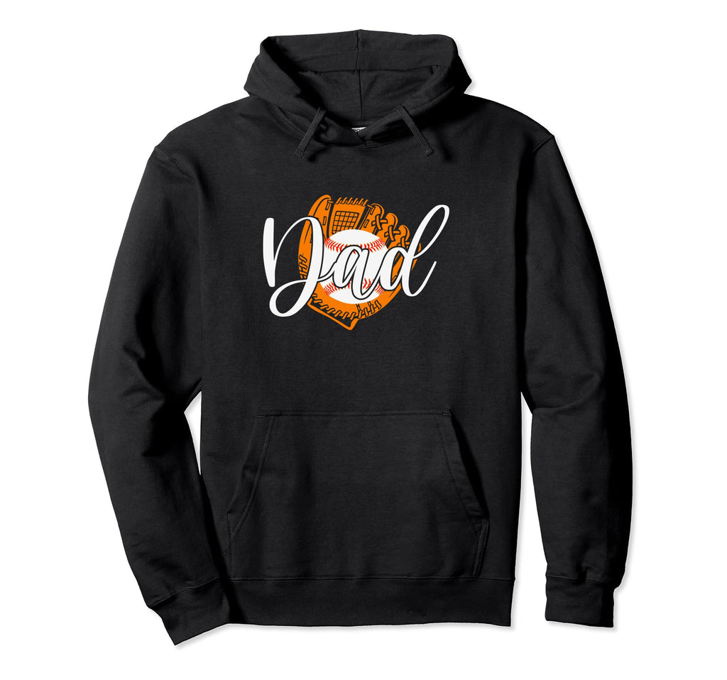 Funny Dad Baseball Heart Fathers Day Hoodie - Novelty Apparel Unisex - T-Shirt, Sweatshirt, Hoodie