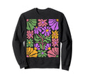 Boho Abstract Flowers Sweatshirt - Custom Art Print Men Women - T-Shirt, Sweatshirt, Hoodie