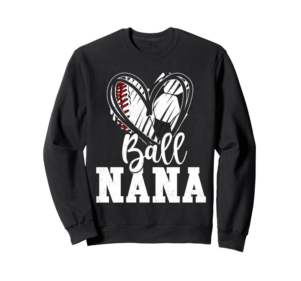 Ball Grandma Heart Baseball Sweatshirt - Custom Art Print for Adults - T-Shirt, Sweatshirt, Hoodie