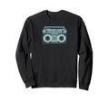 80S Boombox Neon Silhouette Sweatshirt - Fun Novelty Design for Adults - T-Shirt, Sweatshirt, Hoodie