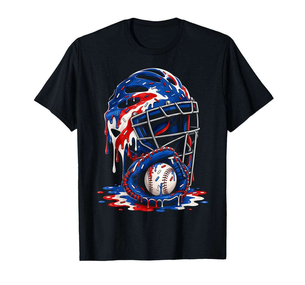 Baseball Ice Cream Drip Catcher T-Shirt - Aesthetic Graphic for Adults - T-Shirt, Sweatshirt, Hoodie