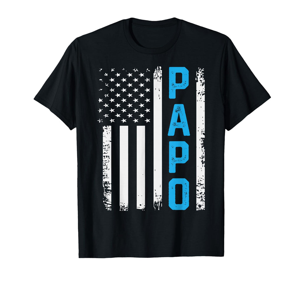 Papo Distressed American Flag Fathers Day T-Shirt - Novelty Apparel Unisex - T-Shirt, Sweatshirt, Hoodie