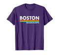 Boston Massachusetts Stripes T-Shirt - Unique Graphic for Adults - T-Shirt, Sweatshirt, Hoodie