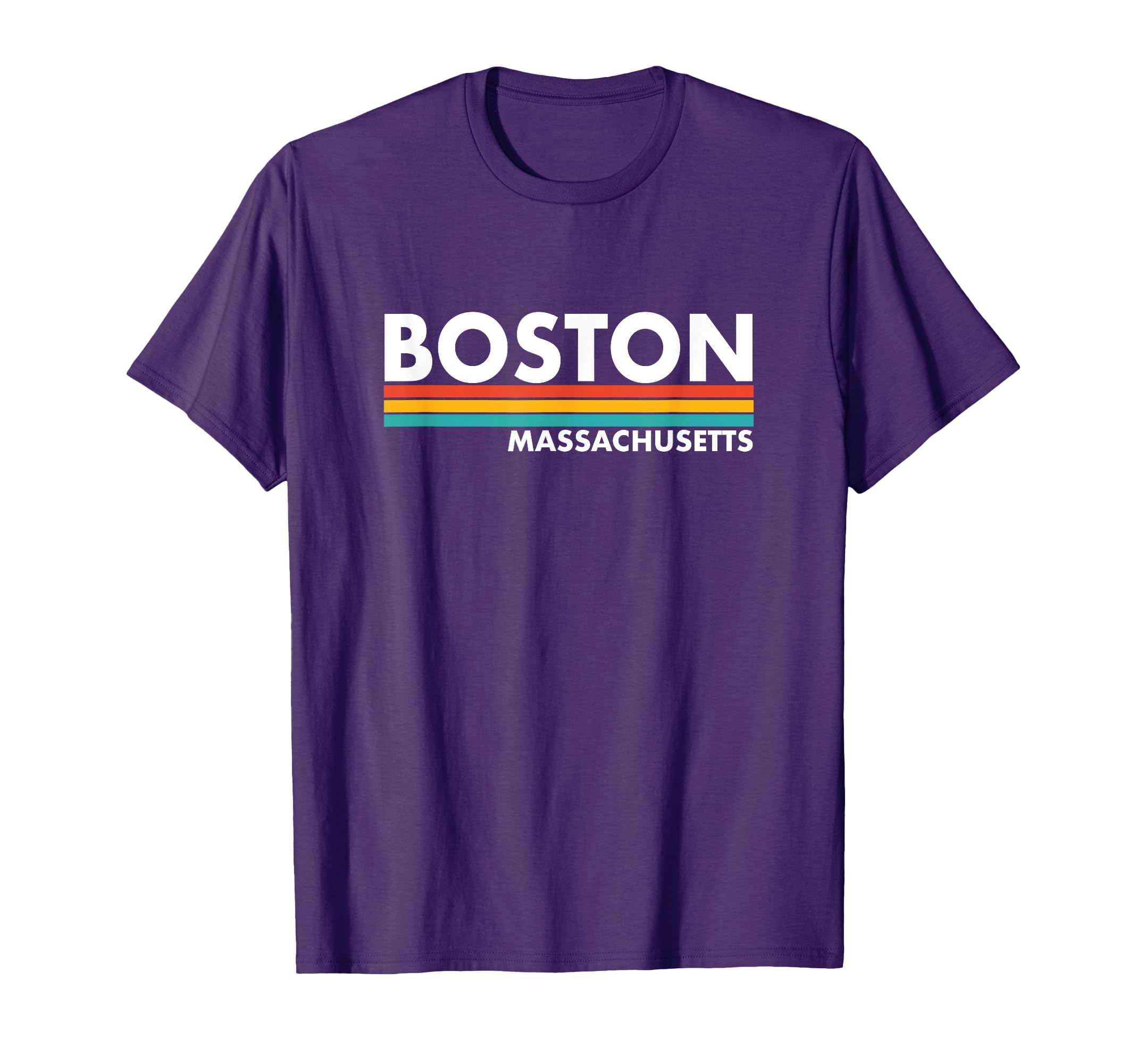 Boston Massachusetts Stripes T-Shirt - Unique Graphic for Adults - T-Shirt, Sweatshirt, Hoodie