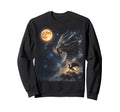 Dragon Art Celestial Moon Galaxy Sweatshirt - Graphic Print Men Women - T-Shirt, Sweatshirt, Hoodie