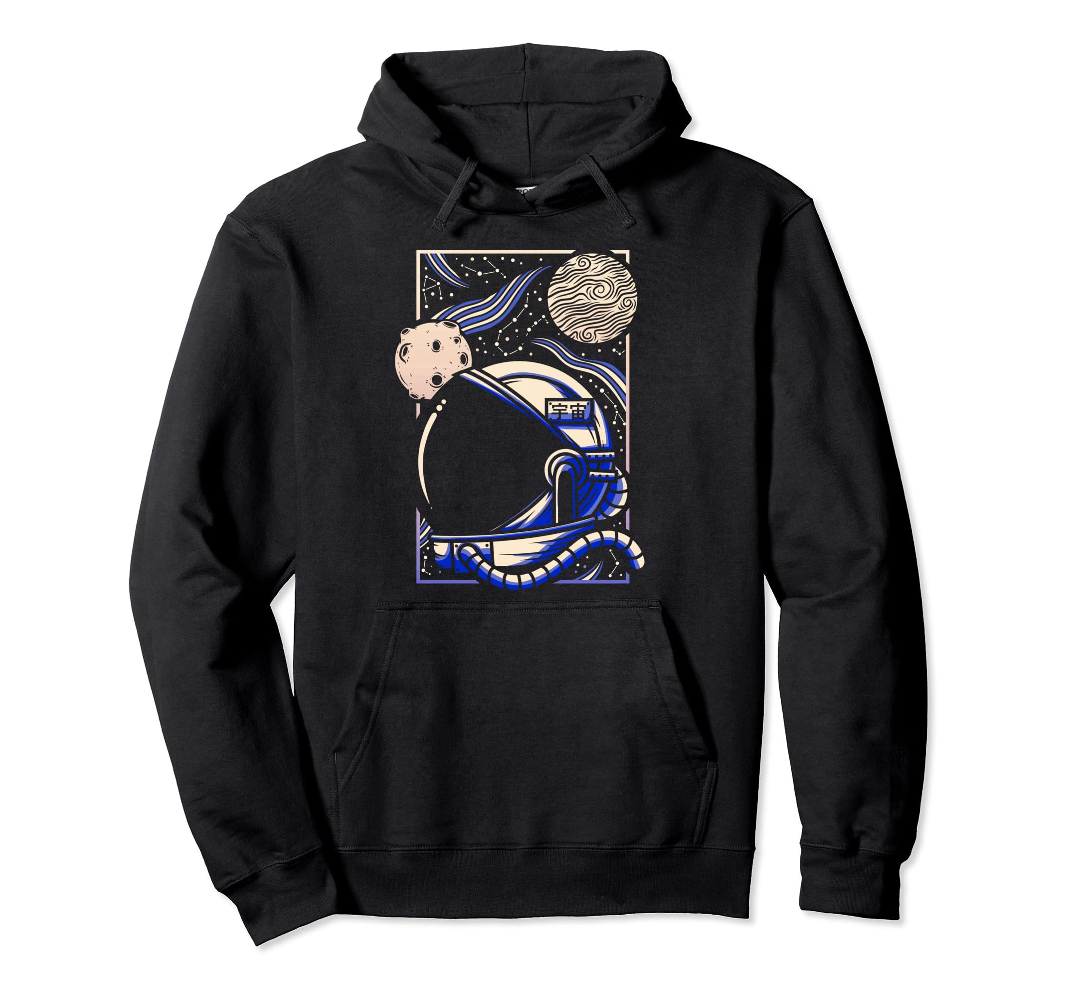 Vaporwave Aesthetic Japanese Astronaut Hoodie - Novelty Apparel Unisex - T-Shirt, Sweatshirt, Hoodie