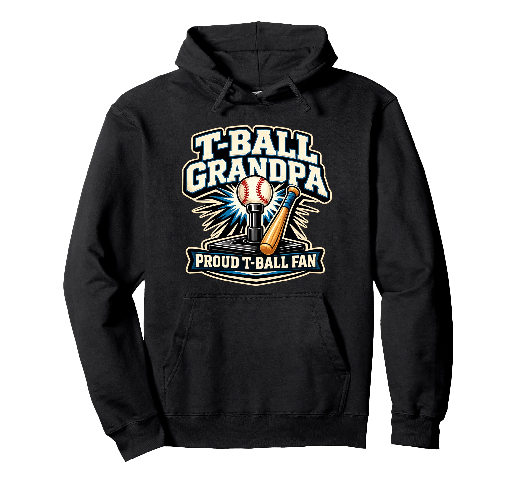 T Ball Grandpa Proud Ball Grandparent Hoodie - Trendy Graphic for Adults - T-Shirt, Sweatshirt, Hoodie